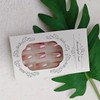 Gradient Red Press on Nails Short Square Fake Nails with