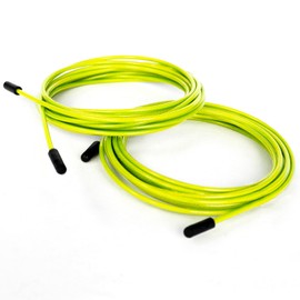 BRANK Sports® Replacement Cable Packages for Crossfit Skipping Ropes, 2 Steel Ropes for Speed Skipping Ropes (Diameter 2.5 mm - Yellow)