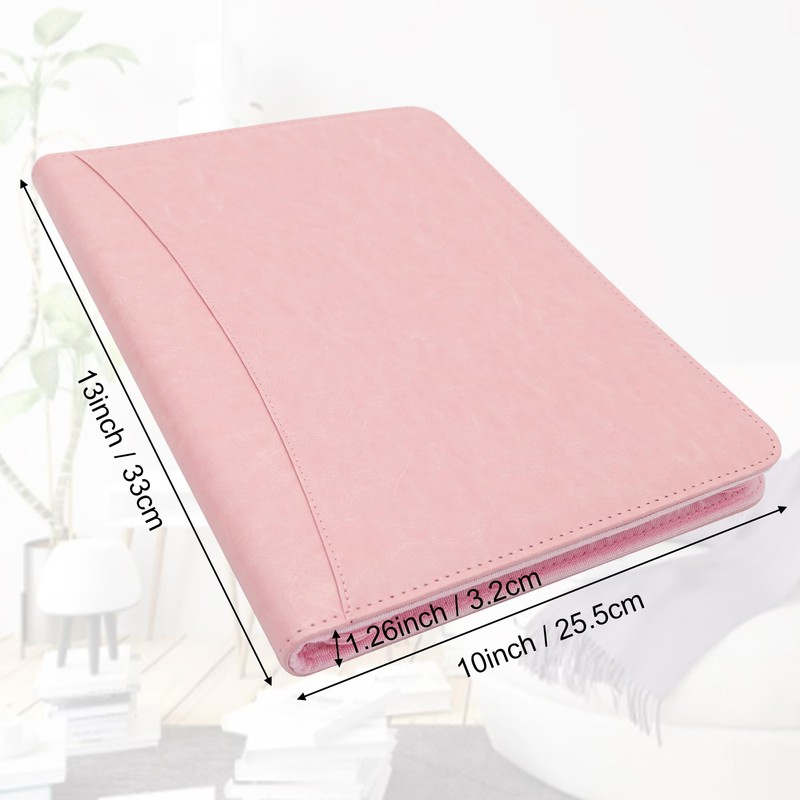 GraduatePro A4 Clipboard Folder Leather Zipped Portfolio Conference Presenter Document