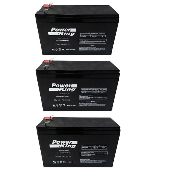 Beiter DC Power Yuasa NPW45-12 45W/Cell 10min. 3 Pack 12V 9Ah Rechargeable Replacement Battery
