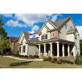 Yicmirtu Israel Flag 5x8FT Strong Polyester Israeli Flag For Indoor & Outdoor Decorations Double-Stitched Edges and 2 Rust Proof Brass Grommets (5x8FT)