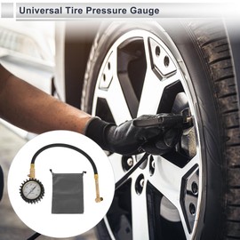 RATCHROLL 1 Pcs Universal Tire Pressure Gauge 0-60PSI 2.56Inch Digital Pressure Gauge with Gear Sleeve Tyre Air PSI Meter for Motorcycle SUV Truck