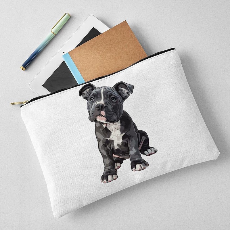 CafePress American Bully Puppy Large Zipper Toiletry Pouch, 12.5" x
