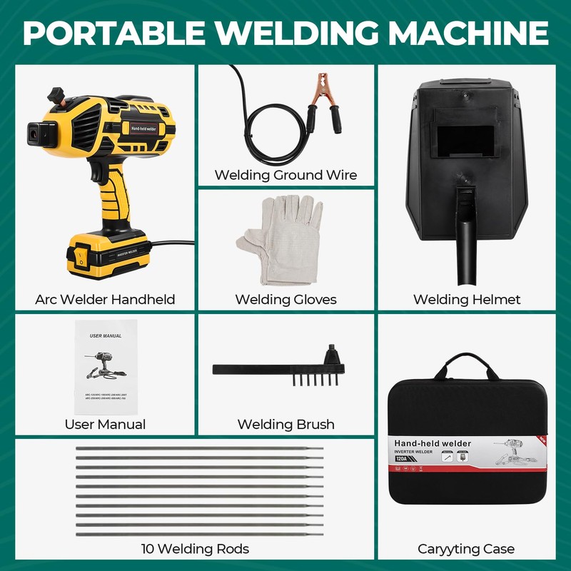 Portable Welder Machine 110V Handheld Welder Machine with IGBT Inverter