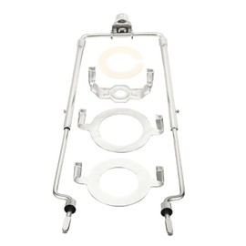 PATIKIL 8 9 10 11 Inch Lamp Harp Kit with End Piece 1 Set Adjustable Lampshade Holder with 3/8 IP E14 E26 E27 Lighting Base for Table Floor Lamp Silver