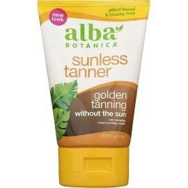 Alba Botanica Sunless Tanner - Golden Self-Tanning Lotion for Face Body - 4oz