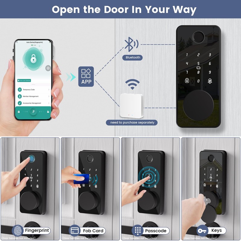 Keyless Entry Door Lock, Smart Door Lock, Smart Deadbolt Lock