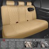 CAR PASS Piping Luxury Leather Seat Covers Full Set,5 Seats