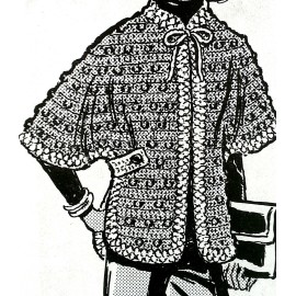 MAIL ORDER 7061 Vintage Mail Order CAPE PONCHO Pattern to Crochet (Reproduction) SZ 8-18