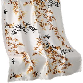 FAIRYGATE Women's Silk Scarf Elegant Lightweight Long Anti Allergy Cloth Sun Protection 90 x 180 cm, D18031