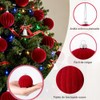 Bolas Navideñas de Terciopelo 12 PCS, Esferas 6 CM para