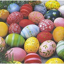 20 Napkins Colourful Eggs - Colourful Easter Eggs/Easter/Spring 33 x 33 cm