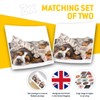 Square Stickers (Set of 2) 7.5cm - Sleepy Puppy &