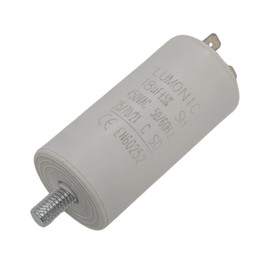 Lumonic Starting Capacitor with Plug 6.3 x 0.8 mm I 18µF 450 V I 34 x 70 mm I 18uF I Motor Capacitor with Plastic Housing I Operating Capacitor I for Pump