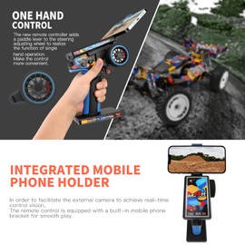GoolRC WLtoys 124007 Brushless RC Cars, 1:12 Scale Remote Control Car, 4WD 75km/h High Speed Racing Car, 2.4GHz All Terrain Off Road RC Truck RTR with Metal Chassis for Adults