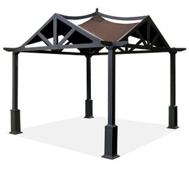 SCOCANOPY Replacement Top Fit for Lowe's Allen Roth 10X10 Ft Gazebo Model #GF-12S039B / GF-9A037X,(Brown)