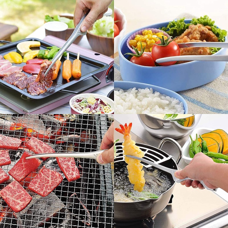 CMD Tongs, Yakiniku BBQ Tongs, Stainless Steel, Set of 3,