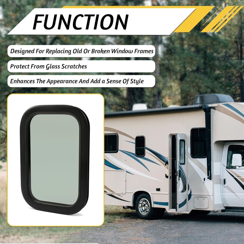 KUAFU RV Side Window 12" X 18" Replacement Trailer Camper
