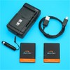 Long Lasting 2X 950mAh Rechargeable Battery Universal Travel Dock Wall