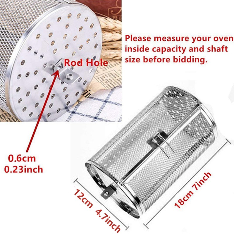 360 Degree Rotatable Fryer Basket Stainless Steel Baking Tool for