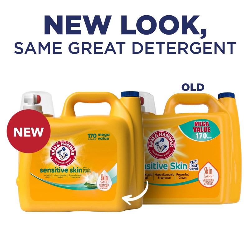 ARM & HAMMER Sensitive Skin Plus Fresh Scent, Laundry Detergent,