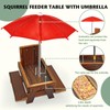 Squirrel Feeder with Umbrella Squirrel Table Feeder with Sturdy Squirrel