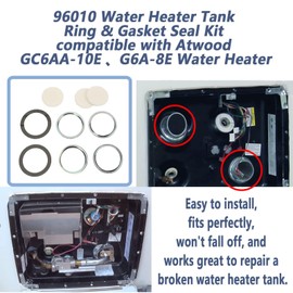 96010 Water Heater Tank Ring and Gasket Seal Kit Compatible with RV Water Heater Parts Atwood Water Heaters for Camper and Boat Water Heaters