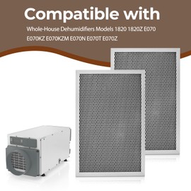 Hreoiplin 2Pcs 5695 MERV 8 Dehumidifier Filter 12″x 8″x 0.8″ Compatible with Whole-House Dehumidifiers Models 1820 1820Z E070 E070KZ E070KZM E070N E070T E070Z
