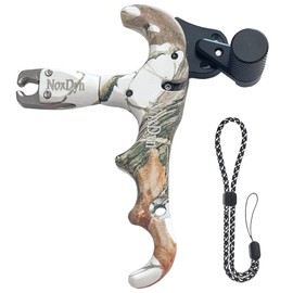 NoxDyn 4-Finger 360° Rotatable Camo Bow Release for Compound Bow