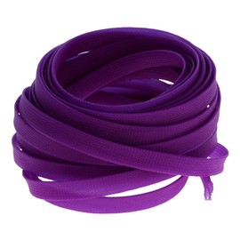 Othmro 10m/32.8ft PET Expandable Braid Cable Sleeving Flexible Wire Mesh Sleeve Purple