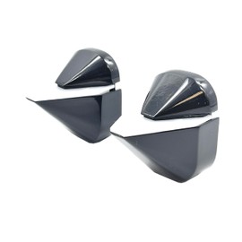 TechnologyLK Black Adjustable Glass Shelf Bracket - Pair