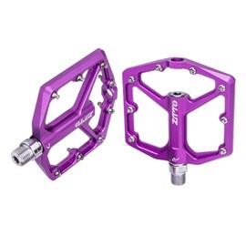 Colaxi Mountain Bike Pedals Pedals Aluminum Flat Platform Pedals 9/16" Non-Slip Sealed Bearing BMX Bike Accessories Replacement, Purple