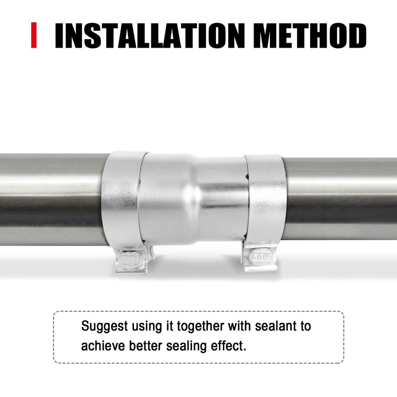 Peastorm 2.5 to 2.75 Inch Exhaust Adapter, 2.5" ID to