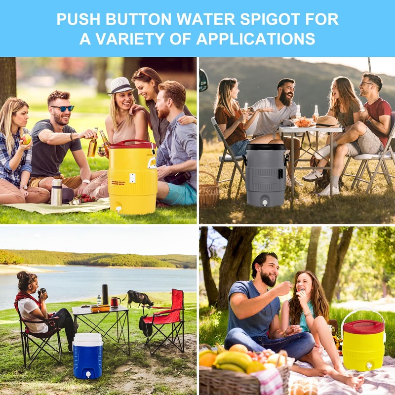 10Pcs Push Button Water Spigot Cooler Spigot Replacement,Compatible with Igloo