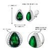 EVER FAITH Women's Full Cubic Zirconia Wedding Teardrop Stud Earrings,