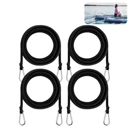 4 pcs 118 Inch Foam Water Pad Mat Bungee Cord,Lily Pad Bungee Cord with 2 Carabiners, Foam Lake Mat Cord,Floating Mat Tether Kit for Secure Mooring