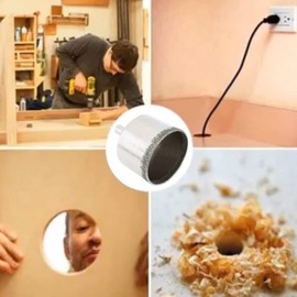 Omninmo 35mm Diamond Coated Core Hole Saw Drill Bit Kit Tools Glass Drill Hole Opener for Tiles Glass Ceramic