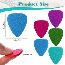 20 PCS Ukulele Felt Picks Soft Plectrums Colorful Ukulele Bass Guitar Felt Picks with Bag for Electric, Acoustic, Guitar Plectrum
