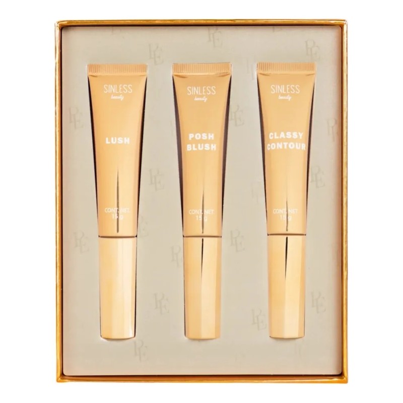 Sinless Beauty Glow Parade Kit Contorno Iluminador Rubor Líquido rostro