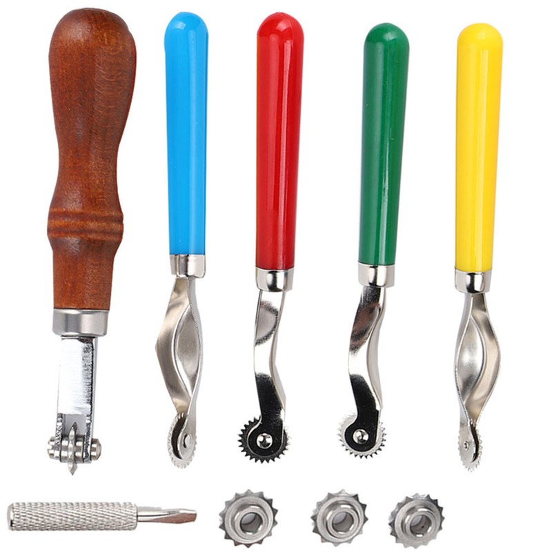 5Pcs Leather OverStitch Marking Wheel Handcrafted Scribe Point Make Tool