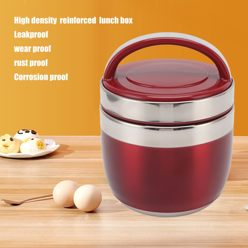 1.2L Thermal Lunch Box Bento Box Set 304 Stainless Steel