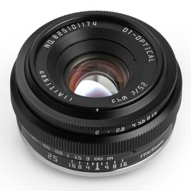 TTArtisan APS-C 25mm F2 Metal Bodied Lens Compatible with M43 Mount - Black