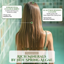 ONSENSOU Sulfate Free Shampoo and Conditioner Set for Sensitive Scalp & Dry Hair Women & Men, Dry Scalp Shampoo and Deep Conditioner with Green Algae & Hot Spring Yeast Extract From Japan, DAILY CARE