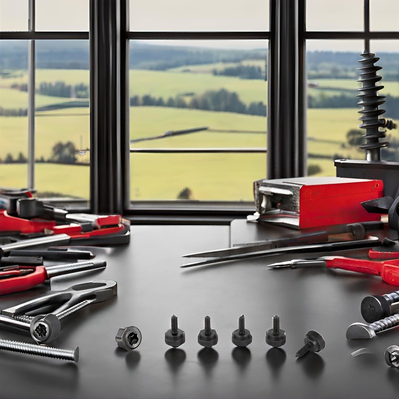 PrecisionGeek - Shoulder Thumb Screws Blackened Steel M6 x 10mm