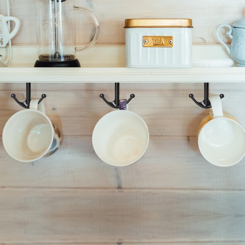 LEE House 4 Piece Two Prong Ceiling Hook for Closet