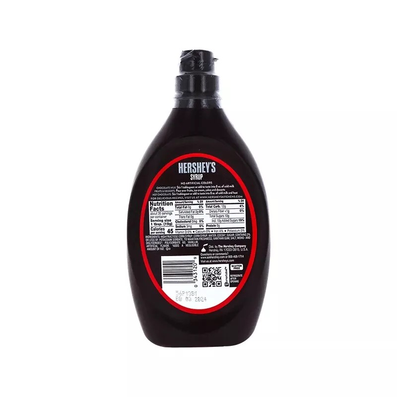 Hershey's Chocolate Syrup, 24 oz Bottle