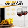 BERKWARE Crystal Wine Glasses Set of 6 - Elegant Red