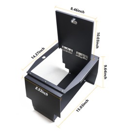 BESTAOO Center Console Safe Box Armrest Lock Storage Organizer Box Compatible with 2017 2018 2019 Ford F150, with 3 Digit Combo Password Car Interior Security