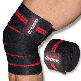 Raigeki Fitness Knee Wraps for Swaddling [Set of 2] (+ Training Plans) Elastic Knee Wraps with Velcro Fastening - for Bodybuilding, Strength Sports, Powerlifting & Crossfit for Women and Men (Soft 250
