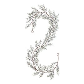 5.9ft Berry Christmas Garland Artificial White Berry Garlands with Pine Cone and Holly Leaves Christmas Tree Berry Wreath for Indoor Fireplace Winter Holiday Xmas Home Decor(#1)
